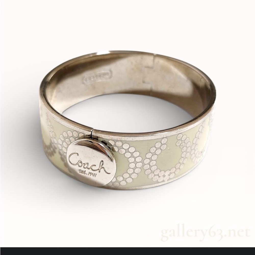 Coach Logo Hinged Bangle Bracelet - image 1